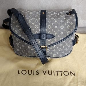 SOLD! LV SAUMUR Mini Lin PM Mono Idylle Azur